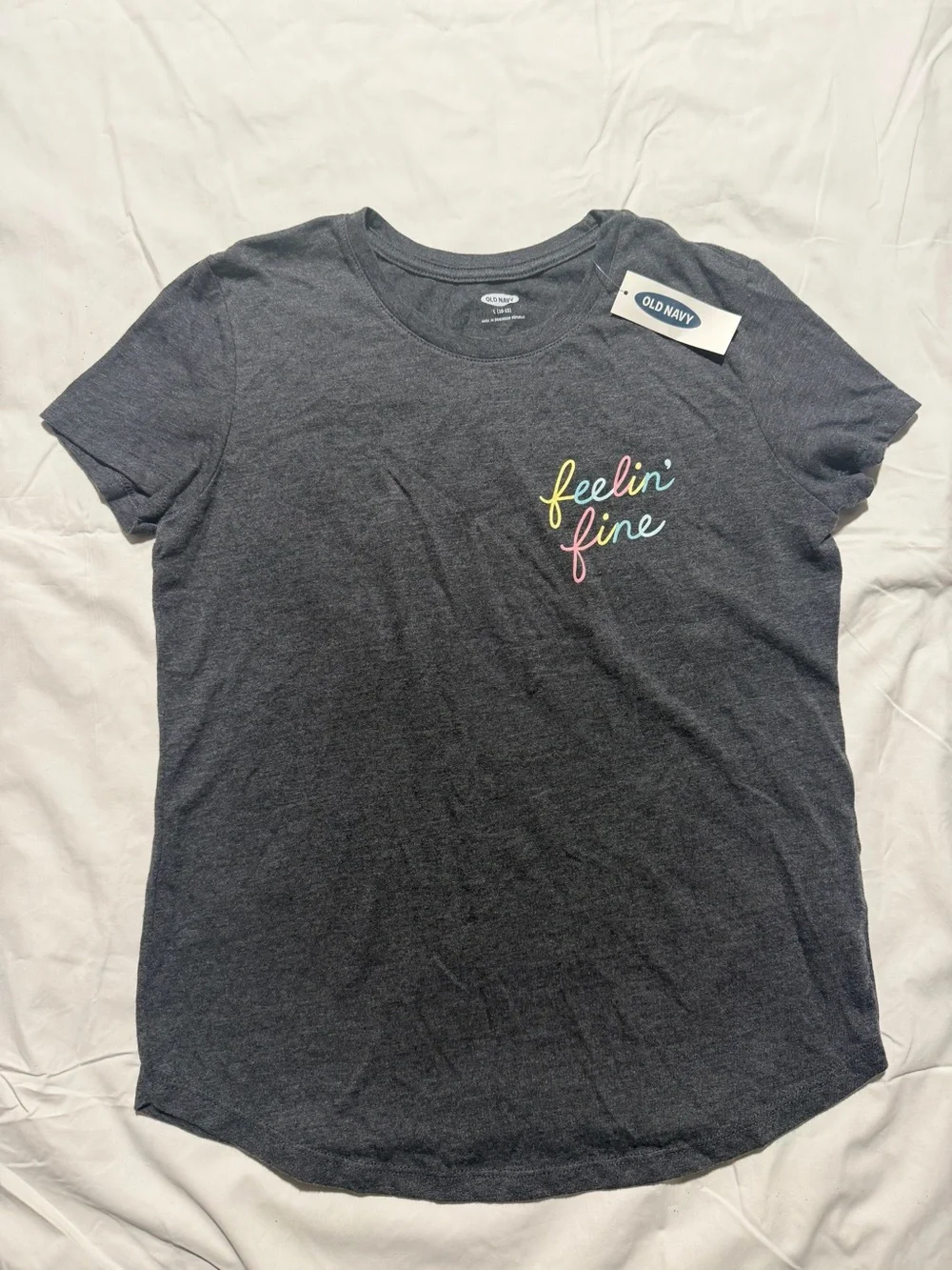 NWT Old Navy Girls Graphic T-Shirt 2p Bundle Size Large (10-12) Short Sleeve Tee